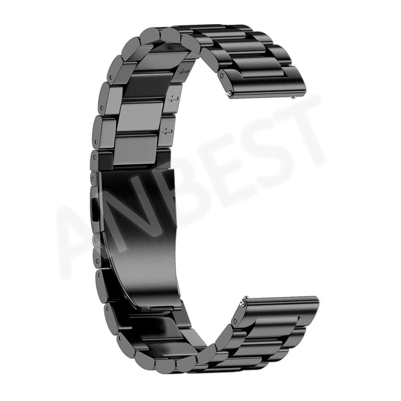 ANBEST 16mm 18mm 20mm 22mm Stainless Steel Band for Gear Sport S2 S3 Galaxy 42mm 46mm Smartwatches Strap Metal Wristbands