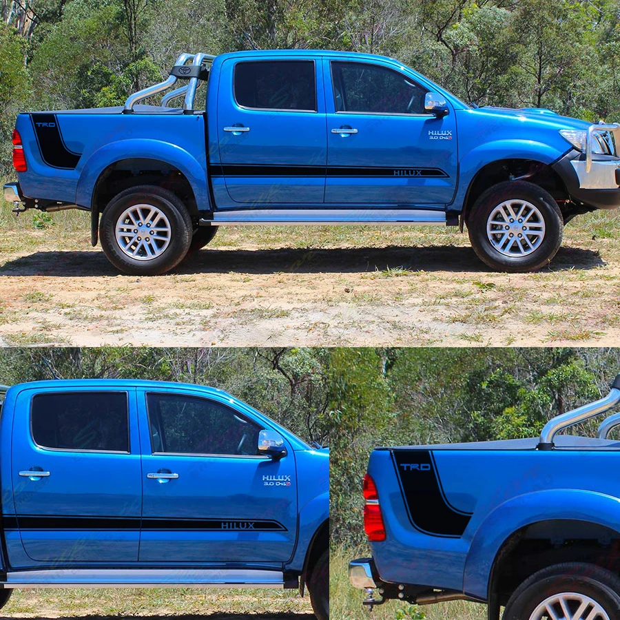 Наклейки для автомобилей hilux 4 шт. боковые полосы графические виниловые