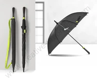 112cm auto open antique anti thunder fiberglass business windproof umbrella yellow carrying belts waterpoof commercial parasol
