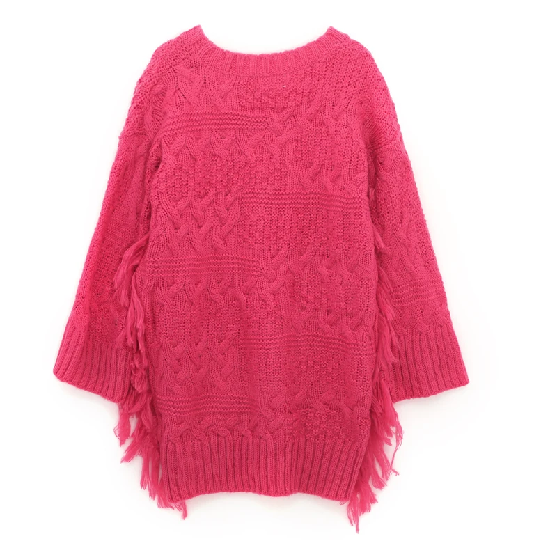 Lazy wind tassel sweater female loose European station 2018 autumn new cartoon sequins pullover tide card | Женская одежда