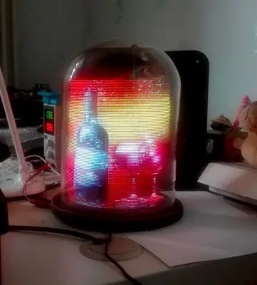 Вращающийся дисплей бар огни диаметр 150 Высота 200 120 led Полноцветный POV анимация DIY