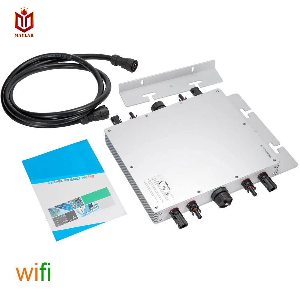 MAYLAR@ Maysun1200W Солнечная Сетка галстук микро wifi Коммуникационный инвертор с 4 MPPT функцией выхода Чистая синусоида солнечный преобразователь