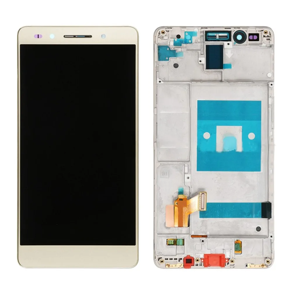H ЖК экран и дигитайзер в сборе с рамкой для Huawei Honor 7|Экраны мобильных телефонов| |