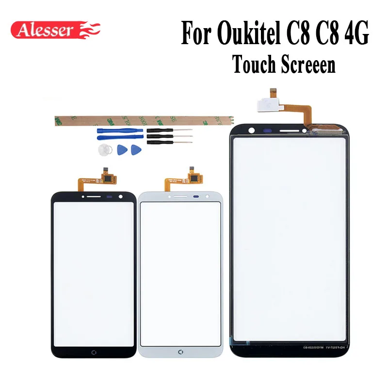Alesser для Oukitel C8 4G сенсорный экран 5 дюймов идеальные запасные части сенсорная