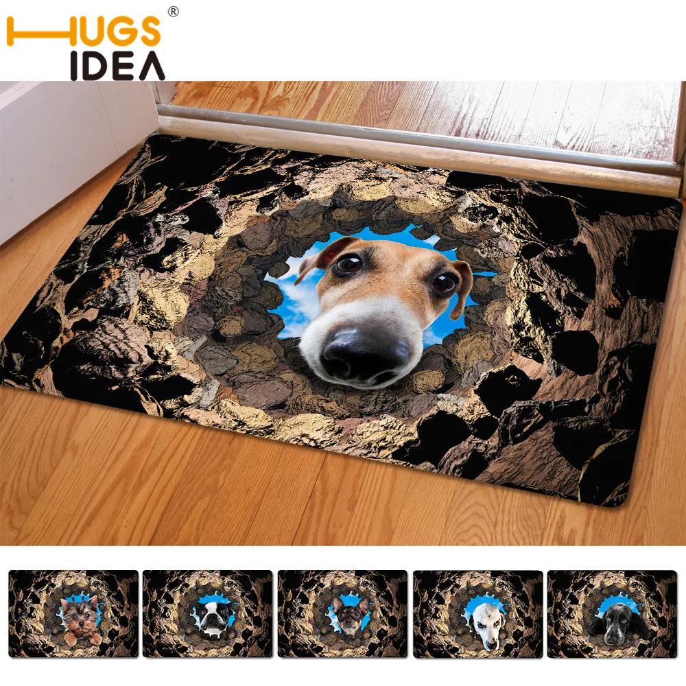 Нескользящий ковер с 3D рисунком животных для гостиной/столовой коврик спальни