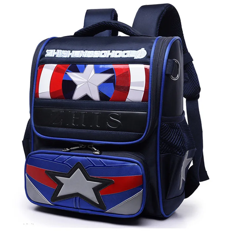

2 size orthopedic school backpacks for boys girl cartoon printing waterproof school bags Suitable for grades 1-6 travel backpack