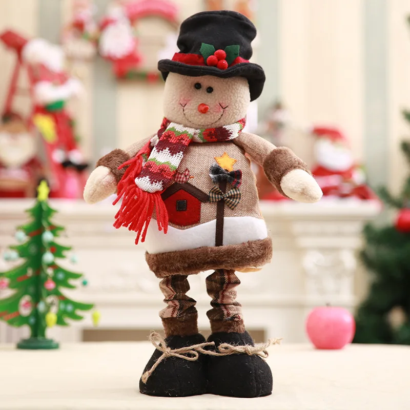 Санта Клаус Снеговик Лось куклы веселое украшение Рождественский подарок для