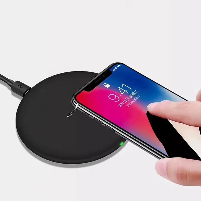 Быстрое беспроводное зарядное устройство Qi 9 В для iPhone X 8Plus 10 Вт беспроводная