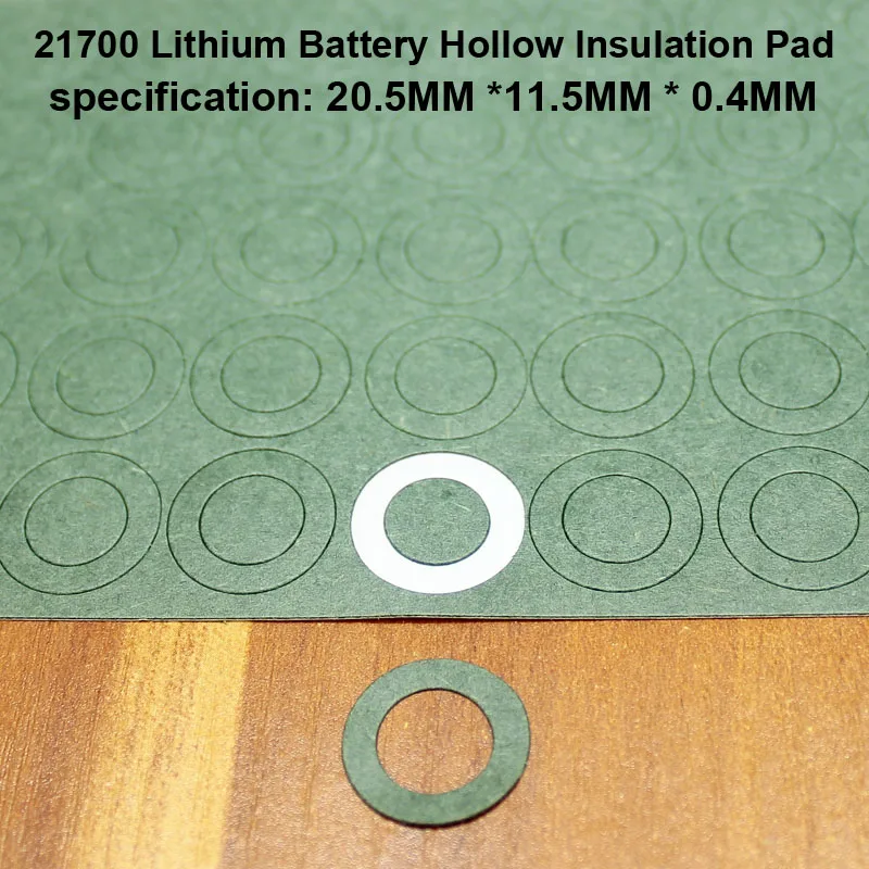 100pcslot 21700 Lithium Battery Positive Insulation Gasket Hollow Flat Head Pad Insulation Meson Head Gasket 20115MM