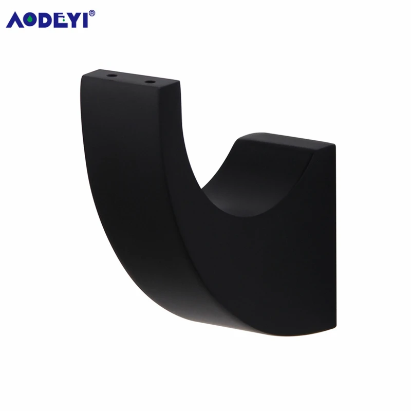 Robe Hook AODEYI, черные аксессуары для ванной комнаты, крючок для халата, полотенце, барное кольцо, держатель для бумаги, мыльница, держатель для туалетной щетки, набор аксессуаров для ванной - Цвет: Robe Hook