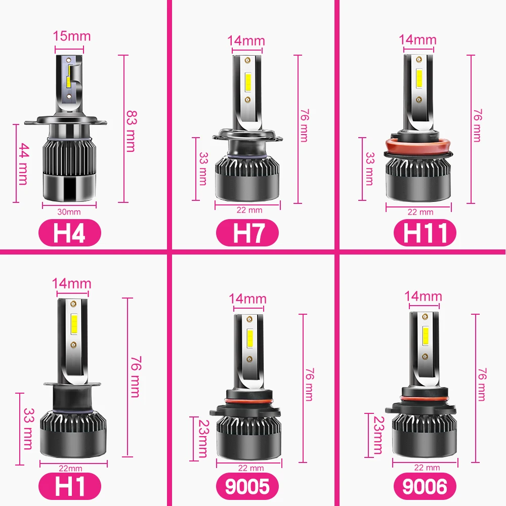 Crbrillar CSP чип Turbo светодиодные лампочки для автомобилей H8 H11 LED H4 16000LM 100 Вт HB4 HB3 H7