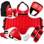 Полный комплект защитных накладок Sanda Для MMA, тхэквондо, спортивная защита для голени, защита для рук, защитные Боксерские перчатки для тела и промежности
