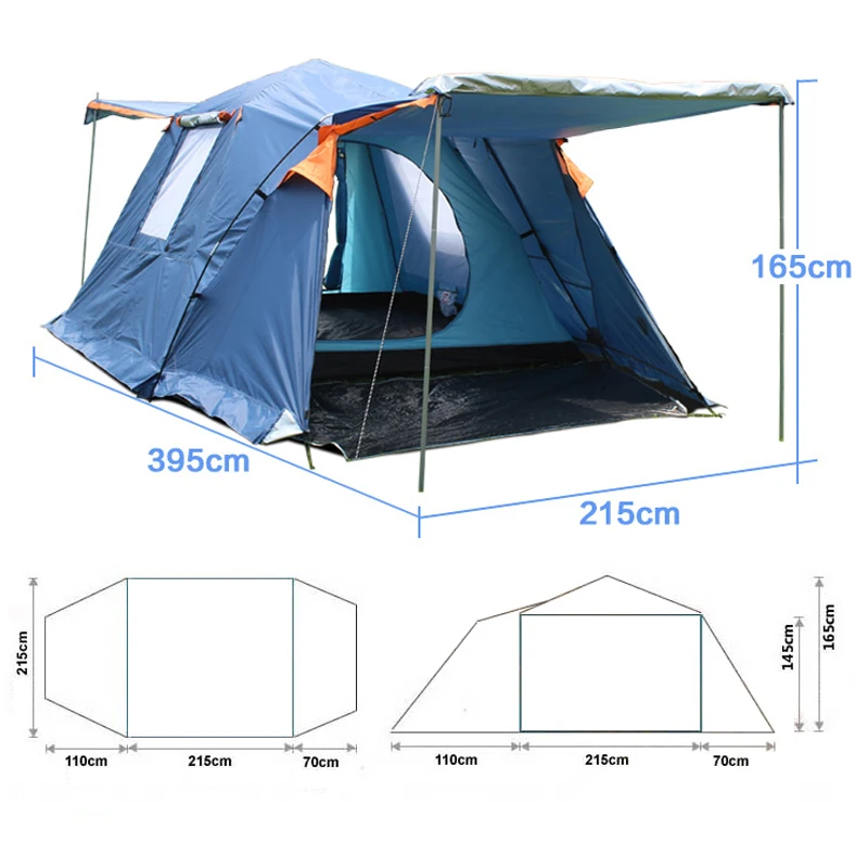Большая туристическая палатка-автомат на 3 4 человек двухслойная