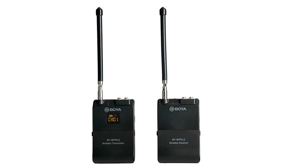 BOYA BY-WFM12 Беспроводная VHF микрофонная система для DSLR камеры iPhone видеокамера аудио рекордер планшет двойной домкрат для передатчика