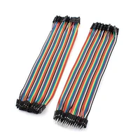 2pcs 40p 40p female to male breadboard connect test jumper cable wire 20cm