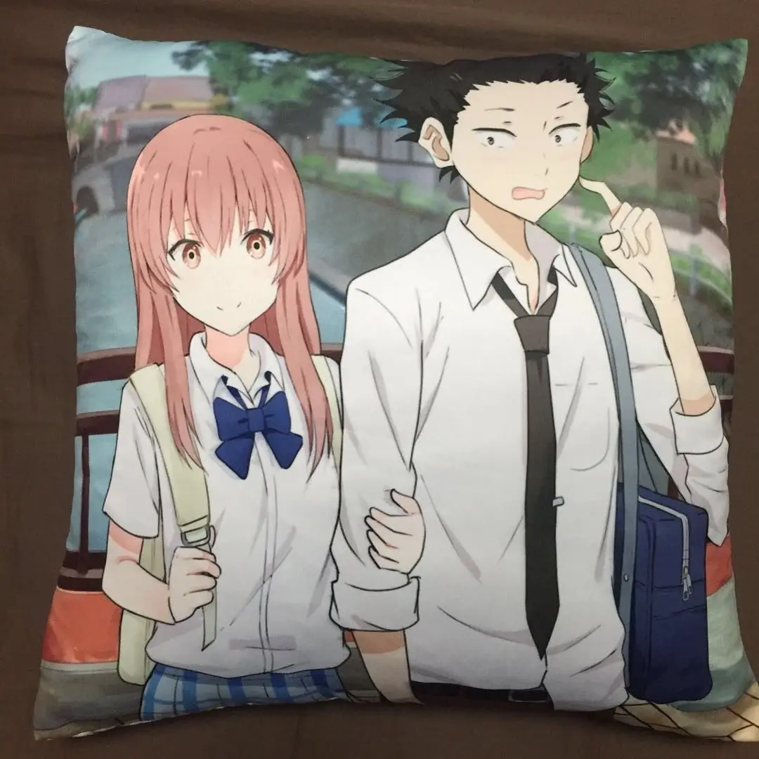 Чехол Koe No Katachi a Silent Voice с двумя боковыми подушками обнимающая Подушка чехол для