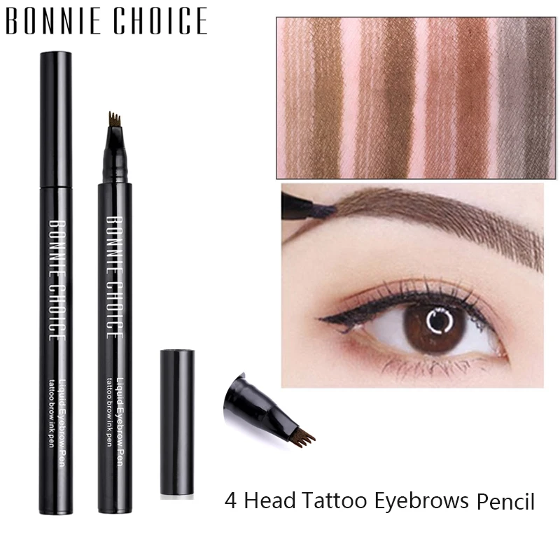 BONNIE CHOICE карандаш для бровей с микробаландингом водостойкий натуральный