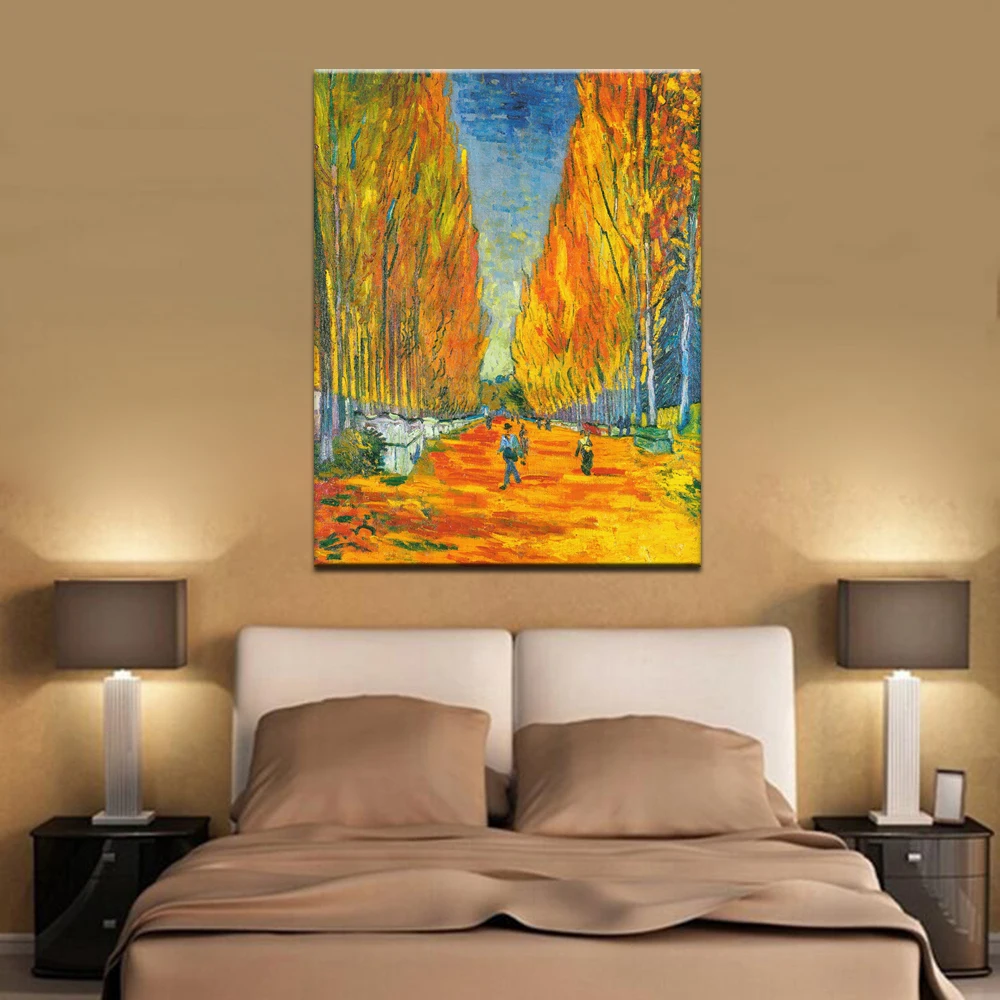 Ручная роспись высокое качество Q.Vincent Van Gogh репродукция масляная живопись Les Alyscamps