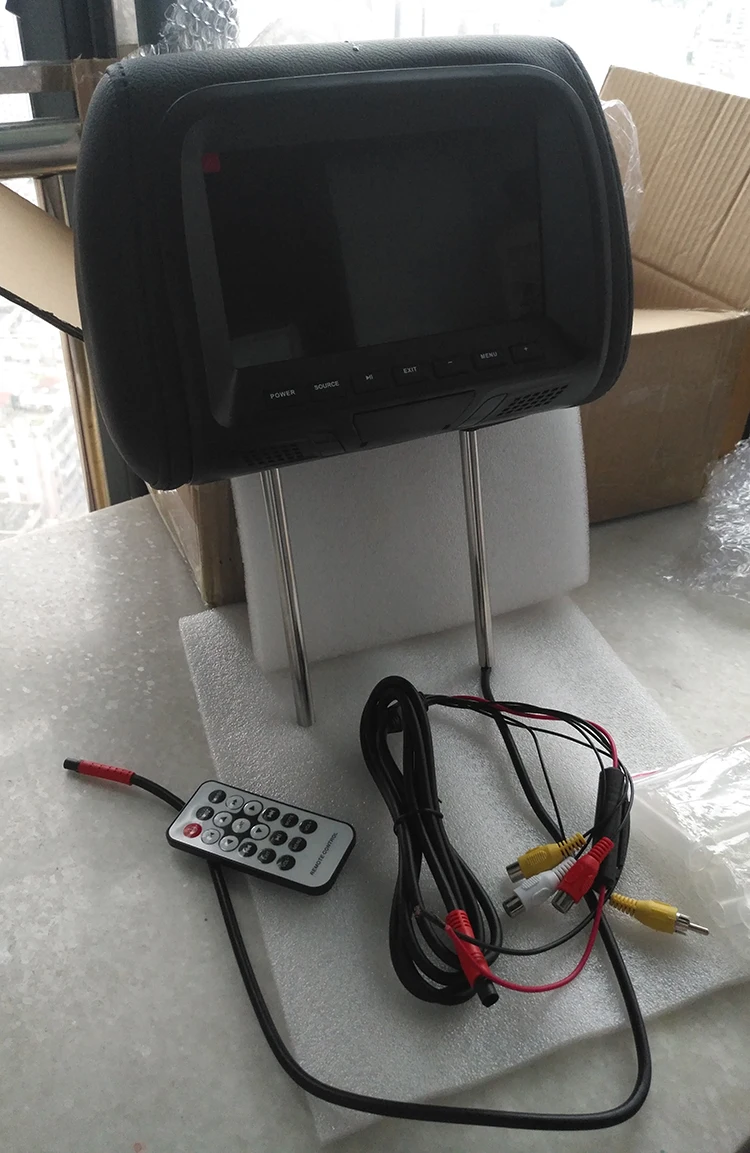 2 шт. подголовник с монитором с USB/SD/FM передатчиком mp5 tv для автомобильного подголовника 800x480 Автомобильный дисплей монитор Автомобильные колонки ТВ Авто
