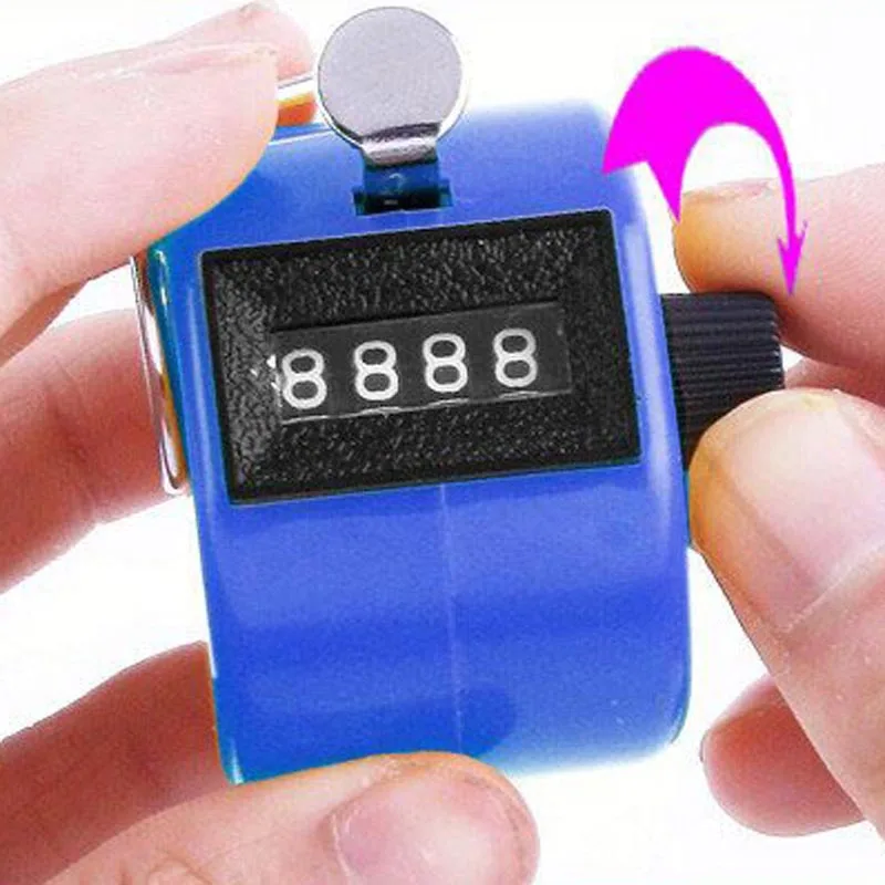 Ручной Clicker 4 значный номер счетчики пластиковый корпус ручной дисплей пальца
