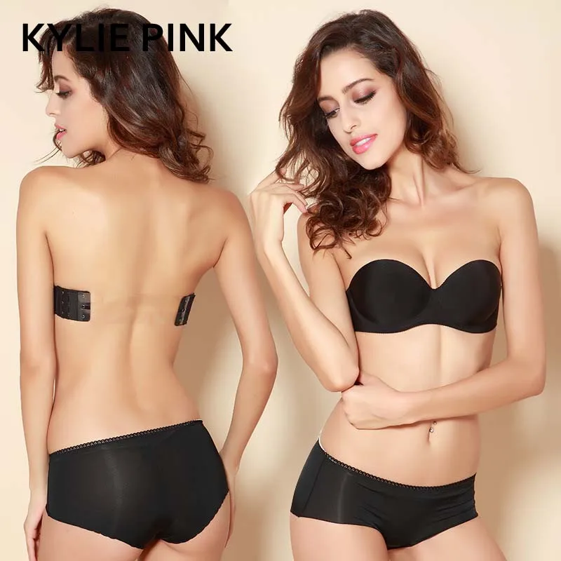 Женский невидимый бюстгальтер KYLIE розовый бесшовный без бретелек получашечка