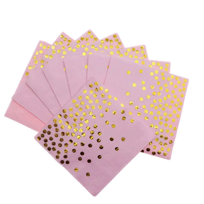 Рождественские бумажные столовые приборы тарелки салфетки Золотая фольга