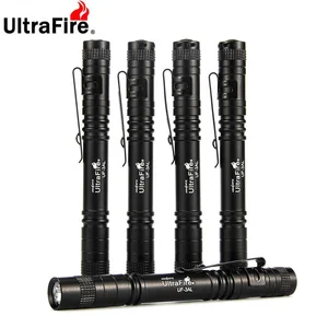 Светодиодный фонарь Ultrafire Портативный ручка светильник мини вспышка светильник светодиодный фонарь Фонари охотничья лампа светодиодами светильник блики флэш-светильник для 2 х ААА батареи