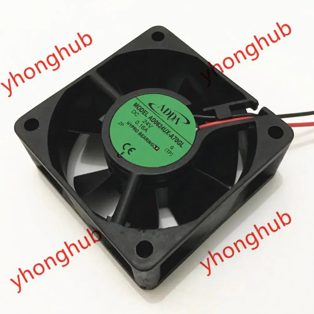 ADDA AD0624UX A70GL DC 24V 0.16A 60x60x25 мм 2 провод Сервер вентилятор охлаждения|Кулеры и системы