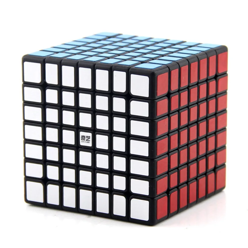 Qiyi Qixing 7x7x7 скоростной куб 7 слоев черная головоломка 7*7*7 Развивающие игрушки для