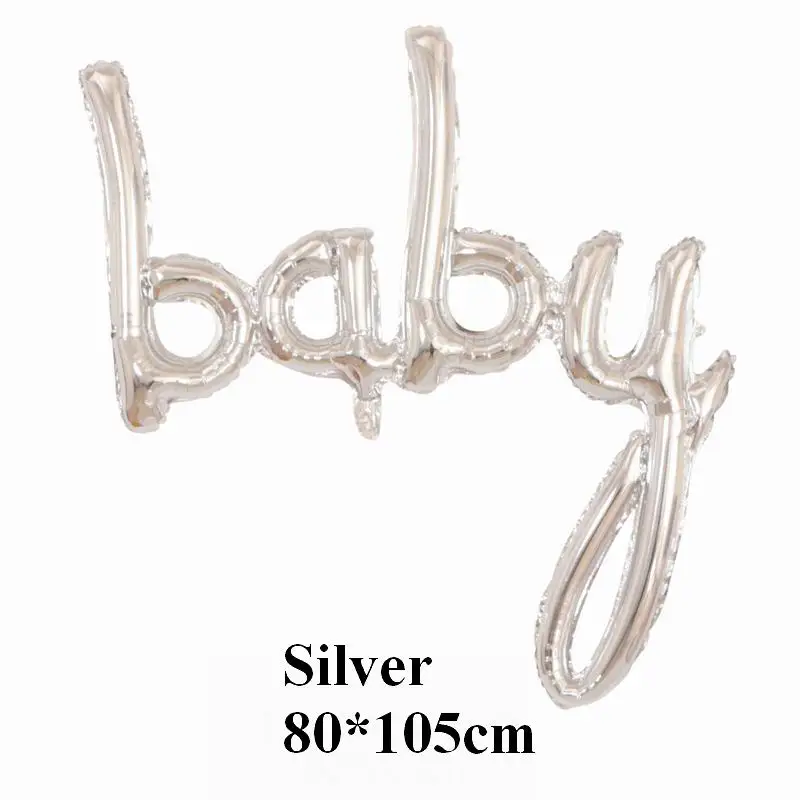 silver baby Jumbo One/Детские воздушные шары из фольги для мальчиков и девочек, детские вечерние украшения для вечеринки - Цвет: silver baby