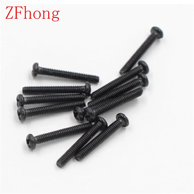

1000pcs M2*4/5/6/8/10/12/14/16 steel with black phillips pan round head machine screw