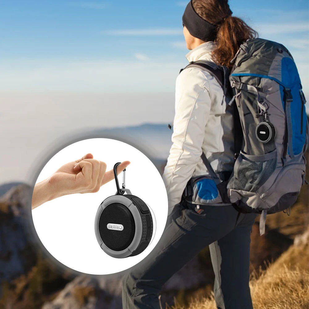 MEMTEQ водонепроницаемый беспроводной Bluetooth Душ стерео динамик Handsfree всасывающий