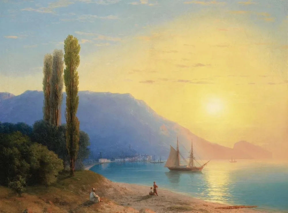 Оптовая продажа картина # TOP art-Decoration искусство залив заката Ивана Konstantinovich Aivazovsky