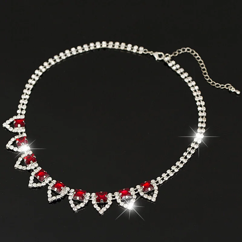 Брендовые украшения ожерелья и подвески из красного хрустального стекла