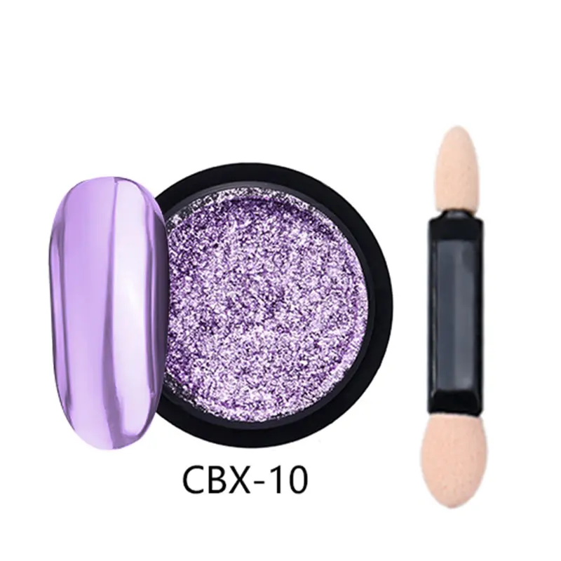 Saviland Bubble Nails Волшебное Зеркало розовое золото серебро черный блеск пыль DIY маникюр Гель-лак для нейл-арта хромированное украшение - Цвет: NT144CBX10