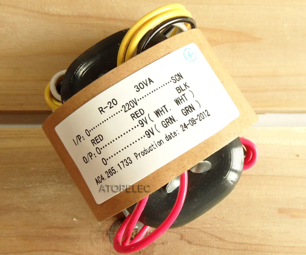 220В 30 Вт R Core трансформатор 9В + для аудио усилителя усилитель DAC Core|r-core transformer|transformer