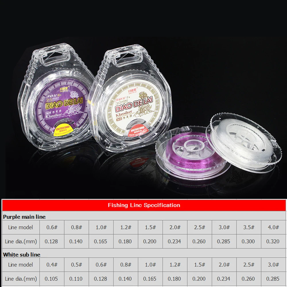 50 м леска мононити рыболовная сильная истирание нейлон Sub основная Карп De Pesca |
