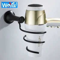black hair dryer holder stainless steel bathroom hair dryer holder wall mounted rack bathroom save space toilet shelf storage