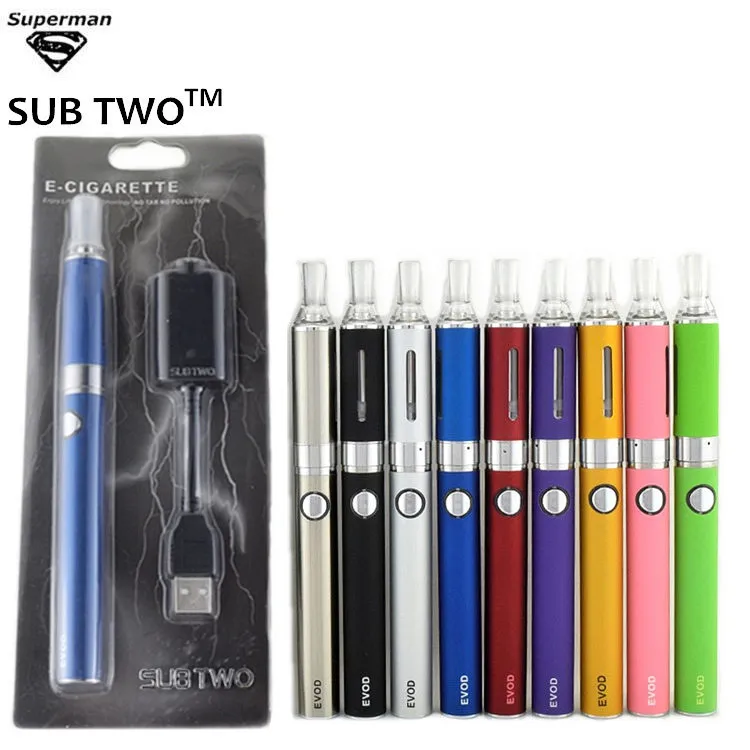 

5PCS Hot selling blister kit Evod electronic cigarette vaporizer pen evod battery E Cigarettes mt3 Atomizer vape kits vapor