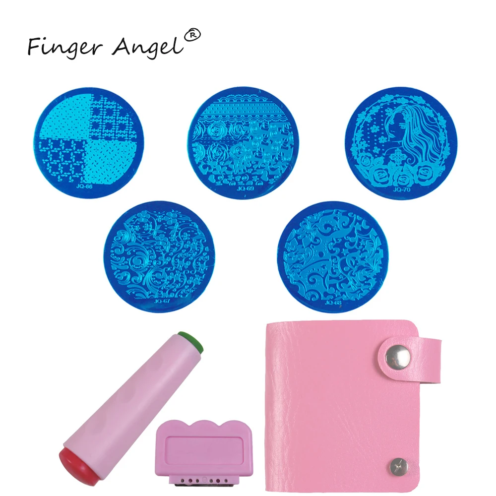 Finger Angel 15 шт. Φ + 1 розовая фотография штамп и Фото Набор инструментов W049|Шаблоны