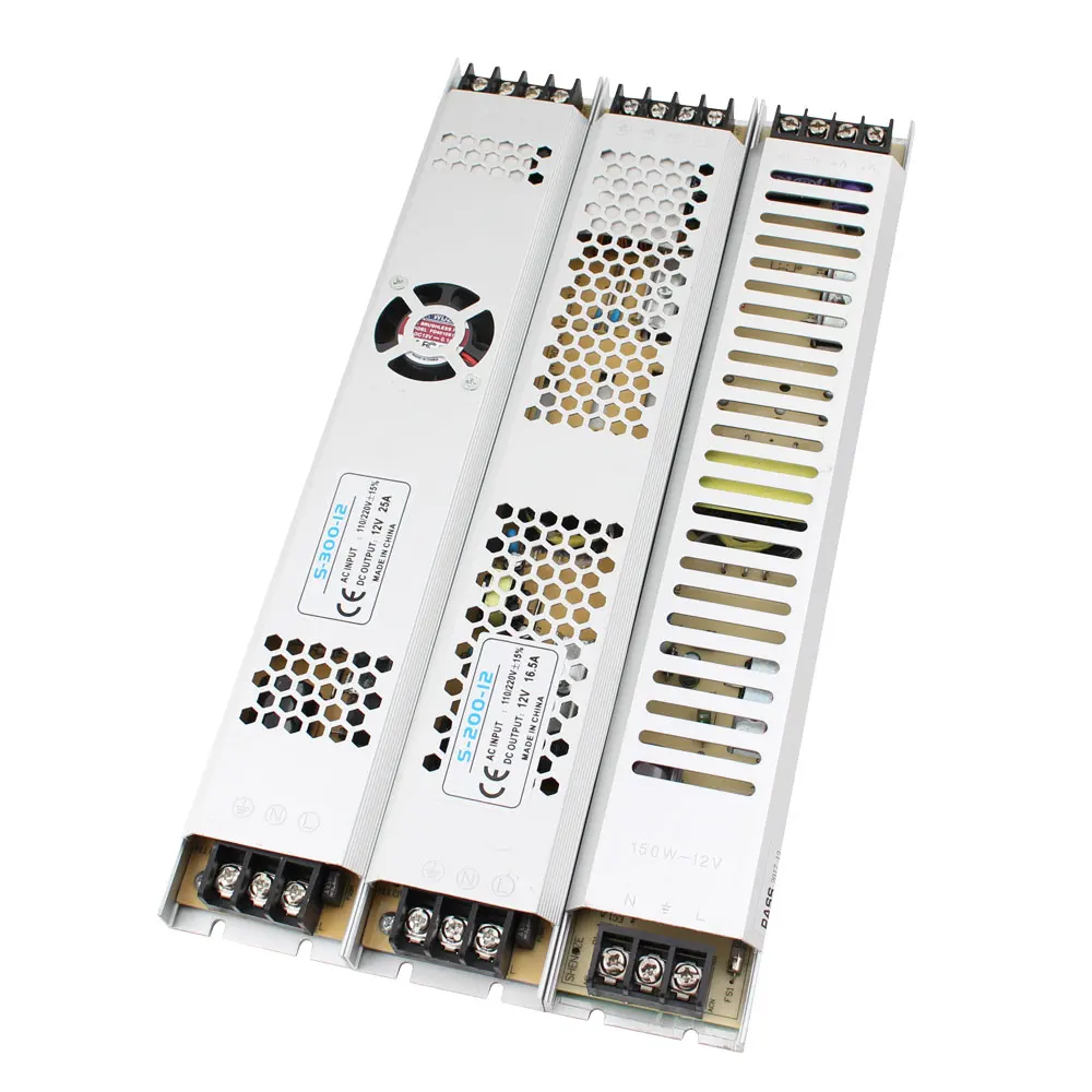 Ультра тонкий светодиодный Питание источник постоянного тока 12V 24V