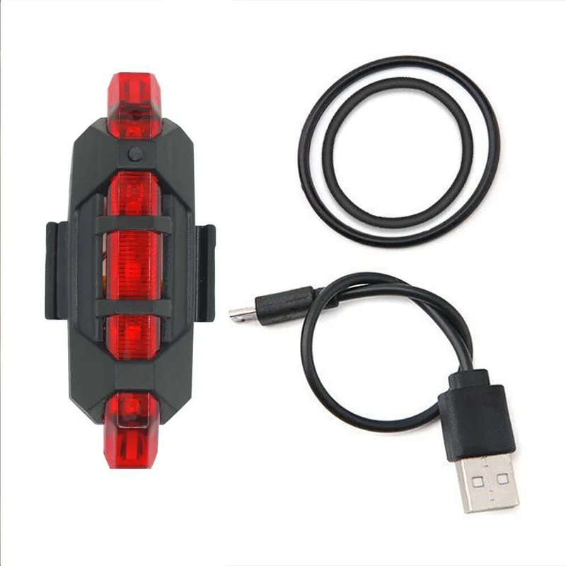 red usb WasaFire, водонепроницаемый мини светодиодный светильник для велосипеда, usb, безопасный светодиодный головной светильник для бегущего велосипеда, велосипедный задний светильник, задний фонарь, аксессуары для велоспорта - Цвет: red usb