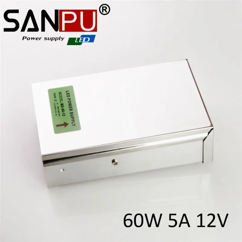 12V 5A источник питания sanpu 2835 Светодиодная лента 2017 новое поступление CE RoHS 60W AC100 240V