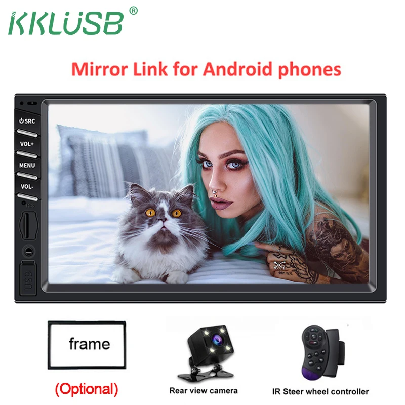 2din автомобильное радио Android MirrorLink 7 дюймов сенсорный экран Аудио 2 DIN MP5 плеер