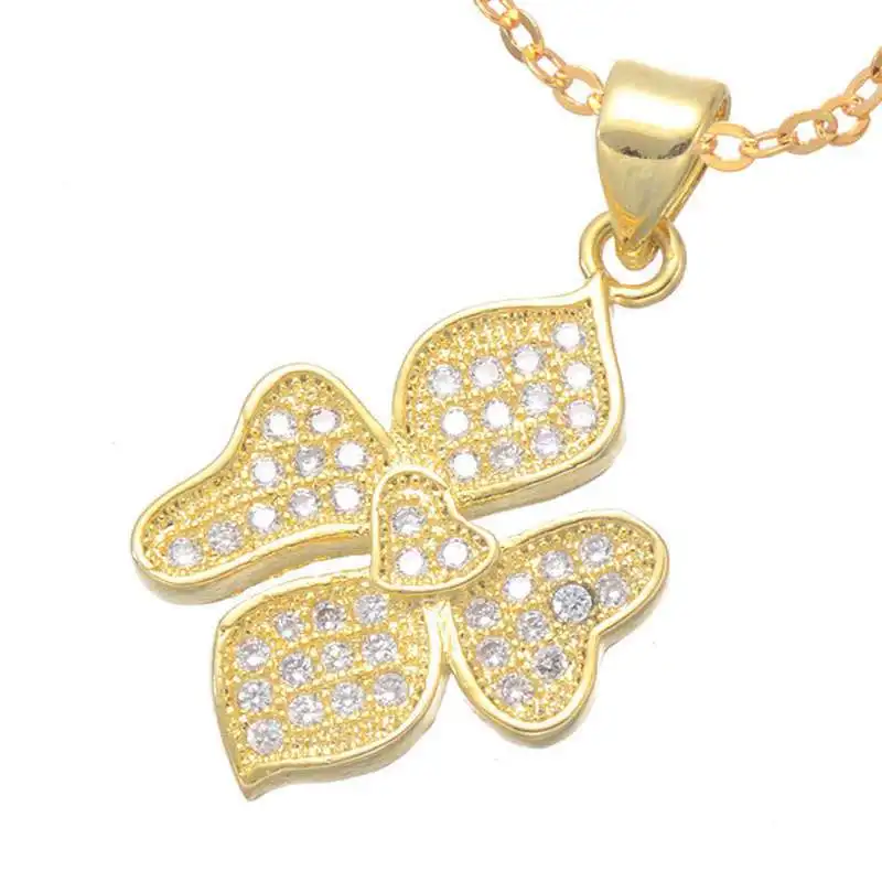 Лидер продаж золотистые/розовые золотистые ожерелья с медными цветами подвески