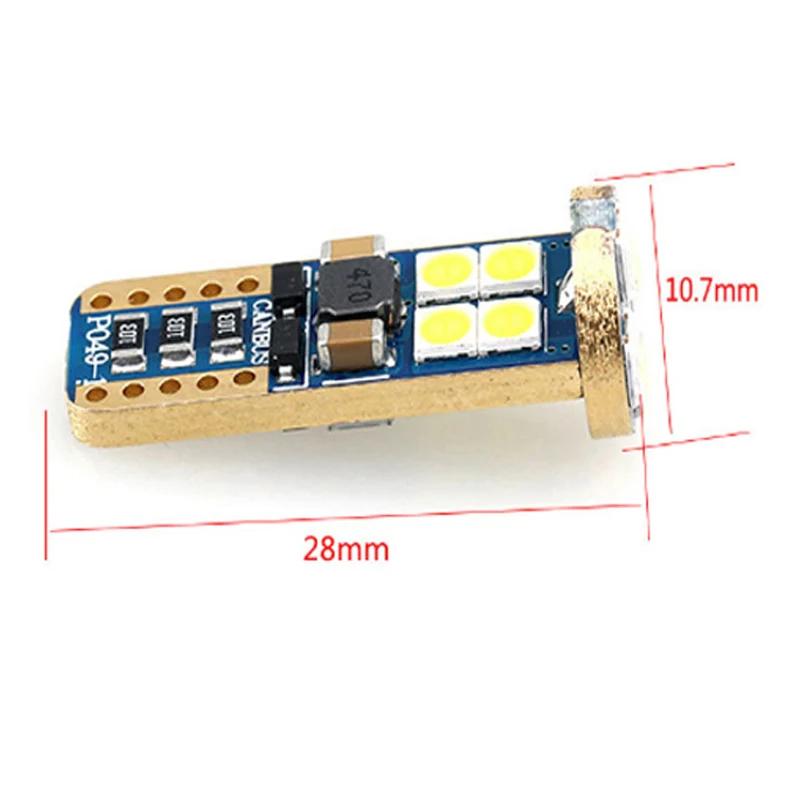 Светодиодная автомобильная лампа T10 168 Canbus 2 шт. 194 W5W 12SMD 3030 чипсет светодиодные