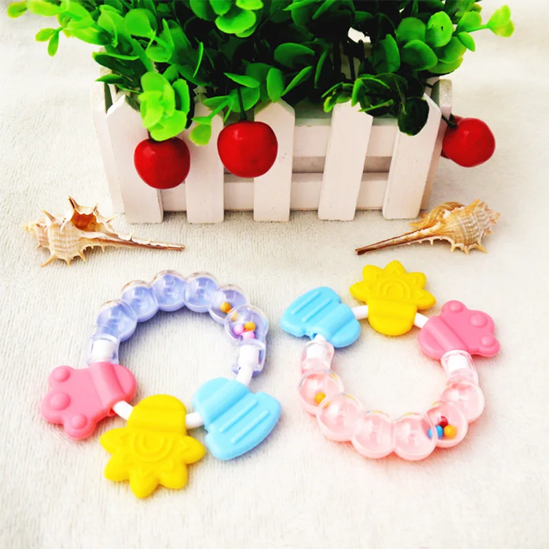 1 шт Детские Прорезыватели для зубов погремушка кольца силиконовый масажер