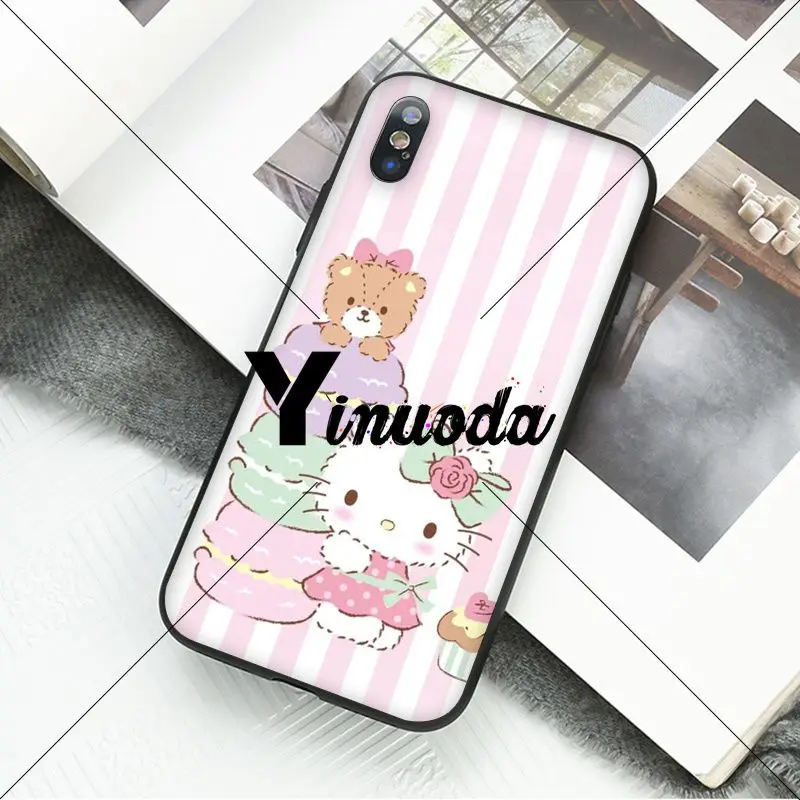 Yinuoda милый мультфильм Hello kitty красочные аксессуары для телефона чехол Apple iPhone 8 7 6 6S