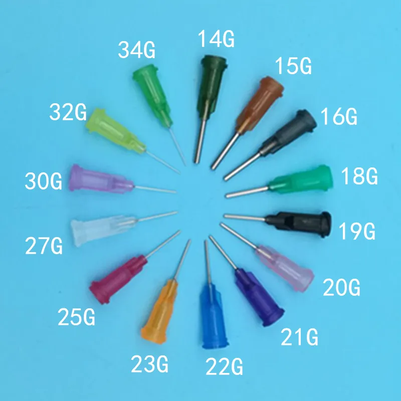 100 шт./лот наконечник шприца с тупыми иглами для паяльной пасты УФ клей другая