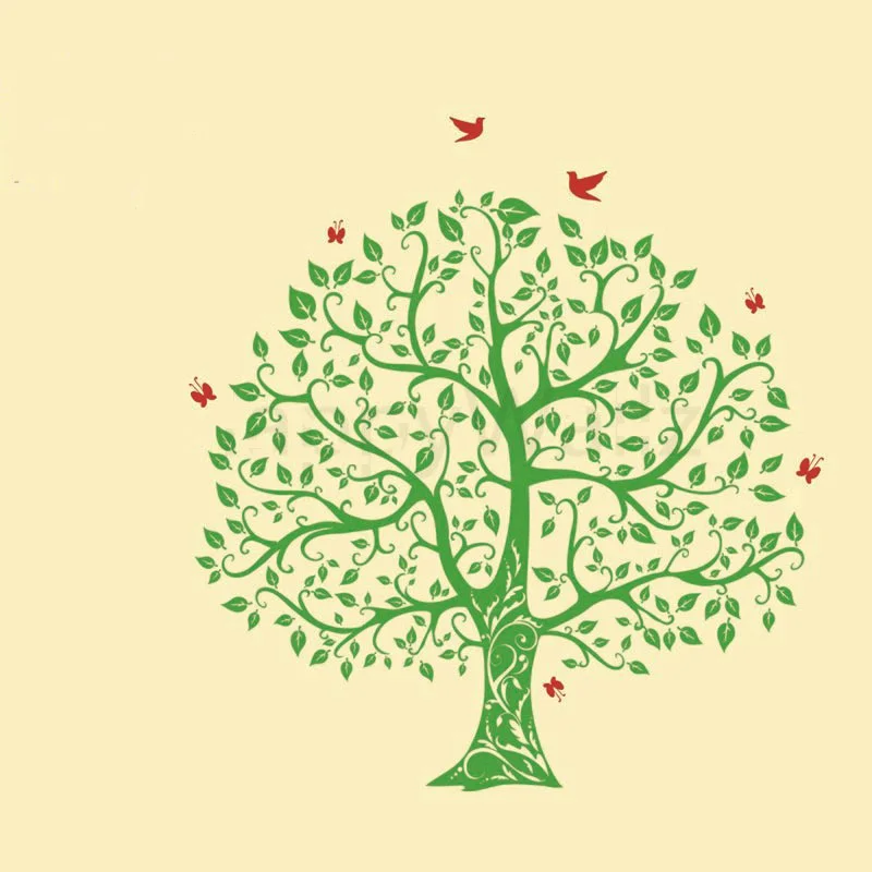 Hot Sale Large Tree Wall Sticker Bird Tree Wall Decal DIY Decorating Family Tree Wall Sticker Tree Wallpaper